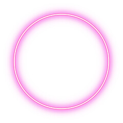 pink neon glowing circle