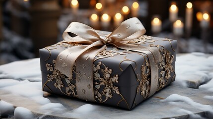 Elegant Winter Wonderland Wrapping Paper Christmas Background