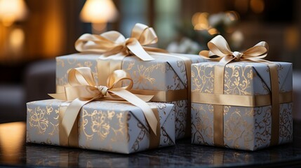 Elegant Winter Wonderland Wrapping Paper Christmas Background