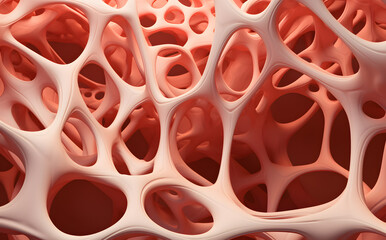 Skeletal muscle tissue, in style of futuristic organic