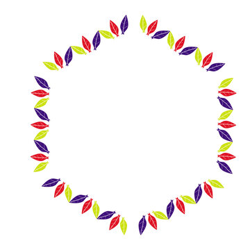 frame made of colorful beads floral