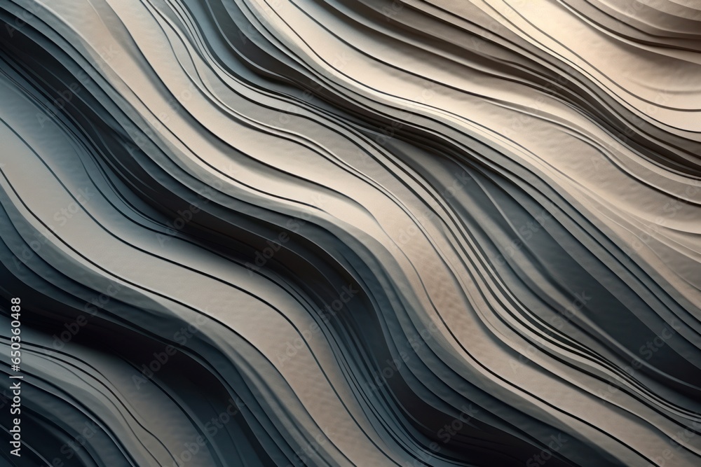 Poster A detailed close-up photograph showcasing the unique and intricate wavy lines on a wall. This image can be used to add a modern and abstract touch to various design projects.