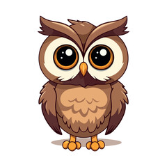 cute cartoon image of an owl with big eye