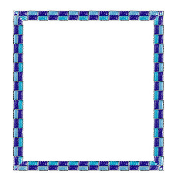 blue frame isolated