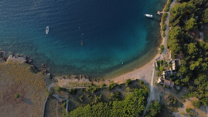 Nice little blue bay in croatia