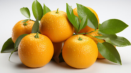 mandarin orange in white background