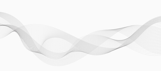 Vector abstract banner design. Fluid vector shaped background. Classic banner template pattern for social media and web sites. Blue wavy lines. Wave banner.