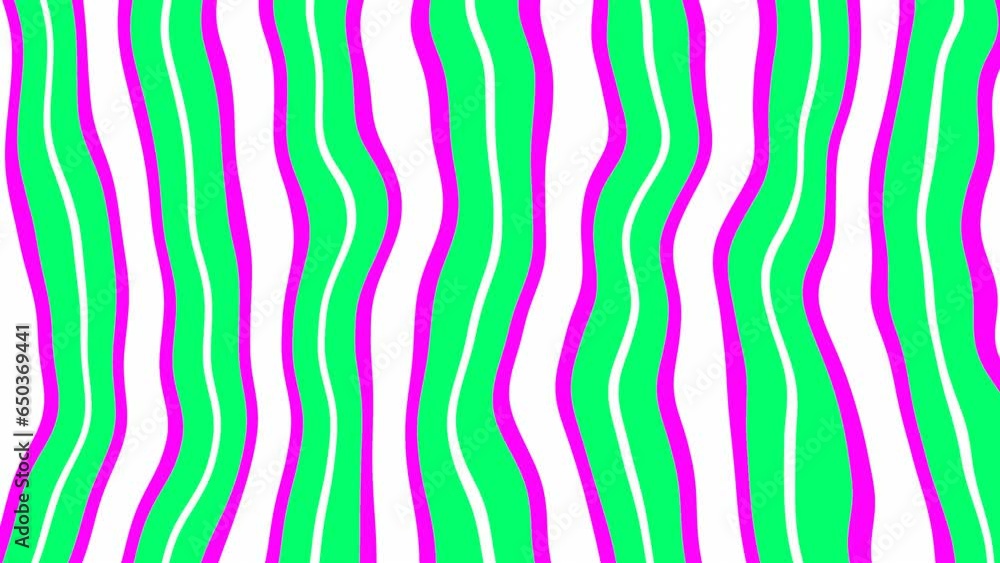 Poster animation of abstract colorful background with wavy and curvy vertical lines.