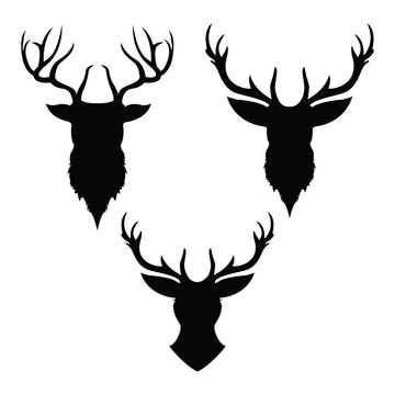 Deer Head Silhouette Design