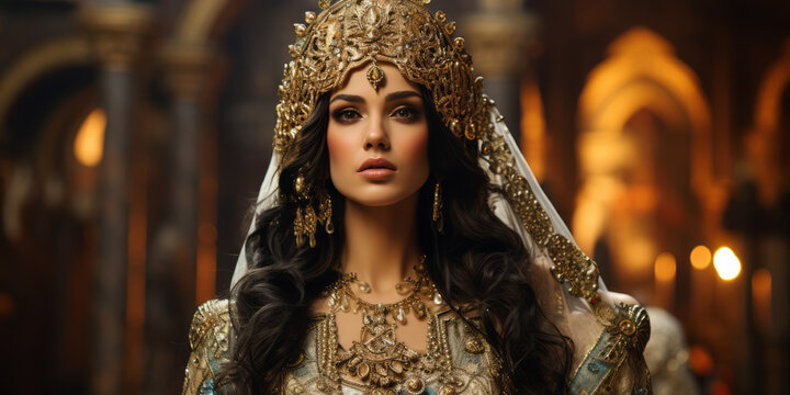 The Empress Theordora, courtesan actress and wife of emperor Justinian.