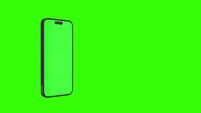 Mobile phone presentation - Green background - Chroma key