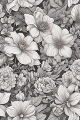 beautiful floral background with white flowersbeautiful floral background with white flowersseamless pattern of flowers