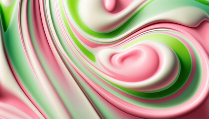 Smooth background of fruit yogurt, cream smooth liquid flows paint-like texture. Generative AI, - obrazy, fototapety, plakaty
