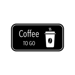 sticker with the text coffee to go