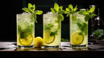 Refreshing Lemonade with Mint Leaves