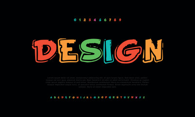Fototapeta na wymiar Design Modern minimal abstract alphabet fonts. Typography technology, electronic, movie, digital, music, future, logo creative font. vector illustration