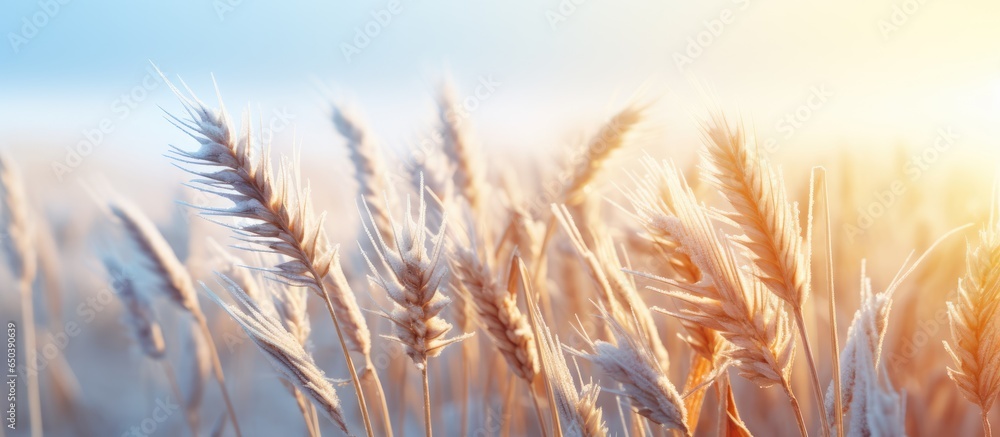 Wall mural Frosts on winter wheat