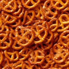 AI generated illustration of a stack of pretzels