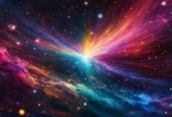 AI generated illustration of a vibrant star radiating bright beams of light