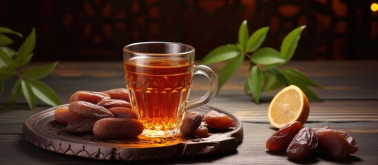Sulemani tea made with dates in Arabic