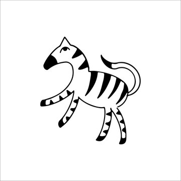 vector illustration of zebra animal