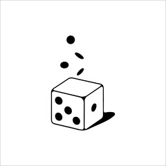 vector illustration of dice with concept