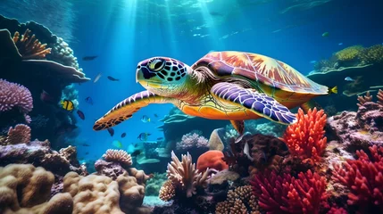 Foto op Plexiglas anti-reflex Sea turtle © Deanna