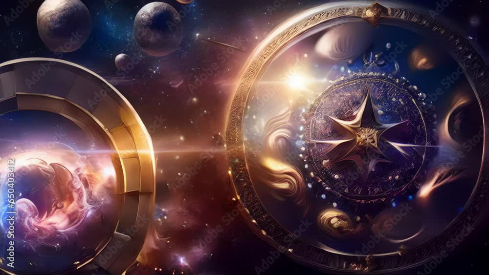 Poster with each celestial cycle, alchemy stars awakens dormant magic, infusing world with abstract effect 