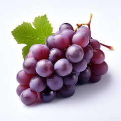 purple grapes isolated on a white background.