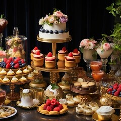 A tantalizing display of a decadent dessert