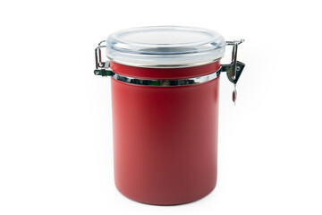 Red Coffee Container
