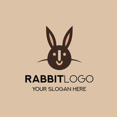 creative rabbit logo abstract brand bunny illustration design