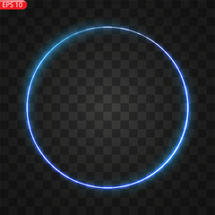 Vector round frame. Shining circle banner. Isolated. Vector illustration, eps 10.