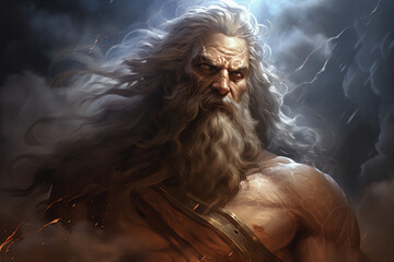 Zeus main Olympian god in Greek mythology, the god of thunder and lightning. third son of the titan Cronus and the titanic Rhea. One of 12 supreme Olympic gods who live on Olympus, the Greek gods.