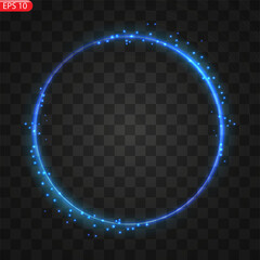 Vector round frame. Shining circle banner. Isolated. Vector illustration, eps 10.