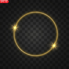 Vector round frame. Shining circle banner. Isolated. Vector illustration, eps 10.