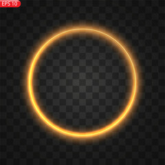 Vector round frame. Shining circle banner. Isolated. Vector illustration, eps 10.