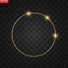 Vector round frame. Shining circle banner. Isolated. Vector illustration, eps 10.