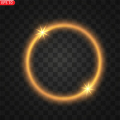 Vector round frame. Shining circle banner. Isolated. Vector illustration, eps 10.