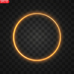 Vector round frame. Shining circle banner. Isolated. Vector illustration, eps 10.