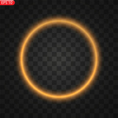 Vector round frame. Shining circle banner. Isolated. Vector illustration, eps 10.
