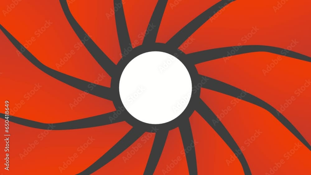 Poster gray-orange circular background of smooth lines. rendering animation.