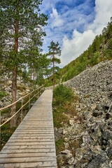Tranquil landscape of natural scenery in Pyha- Luosto National Park in Lapland, Finland