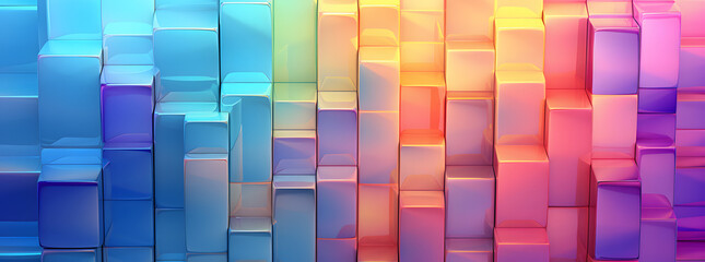 abstract iridescent backgrounds, in the style of bright color blocks, pastel