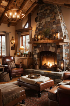 interior of room in home