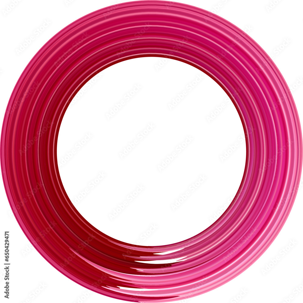 Poster circle with curve pink brush stroke texture gradient.
