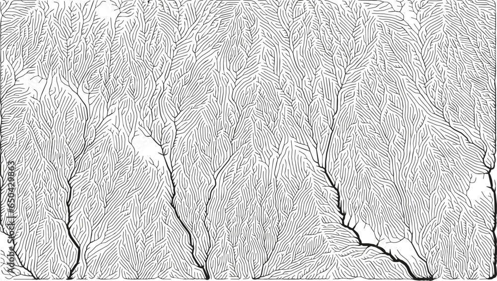 Poster growth pattern. generative branching structure. organic net of vessels texture.