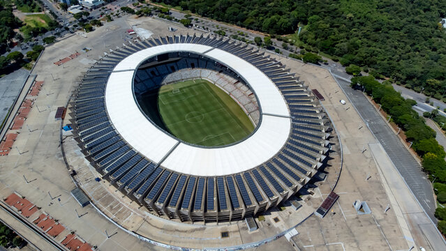 Aerial view of Mineir&atilde;o stadium in Pampulha, Belo Horizonte, Minas Getais, Brazil