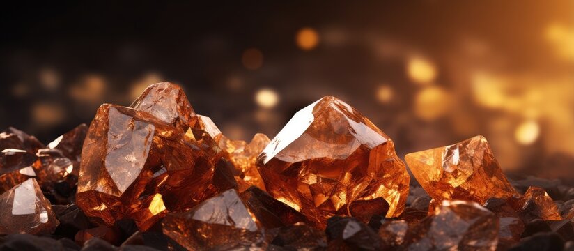 Mining rare ores precious stones extracted from mines