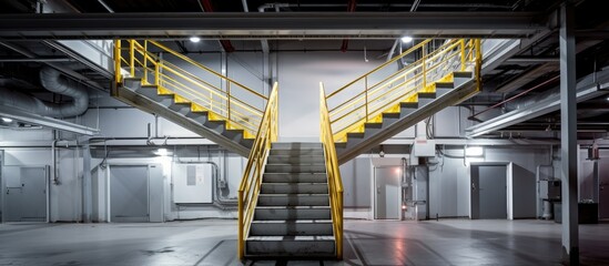 Factory emergency stairwell